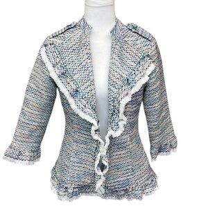 Nick & Mo Fringes Ruffled Detail Jacket